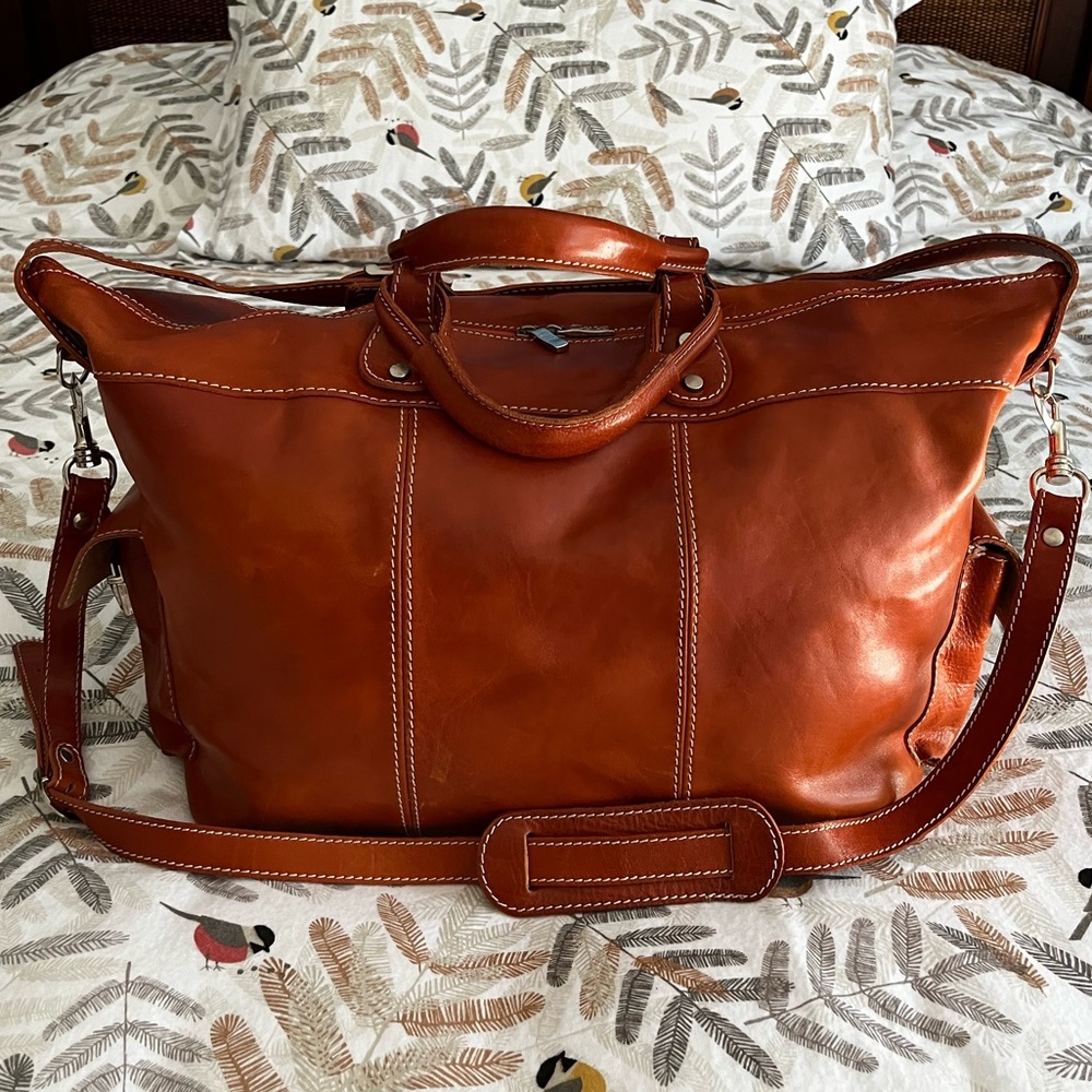 Floto Italian leather duffel bag